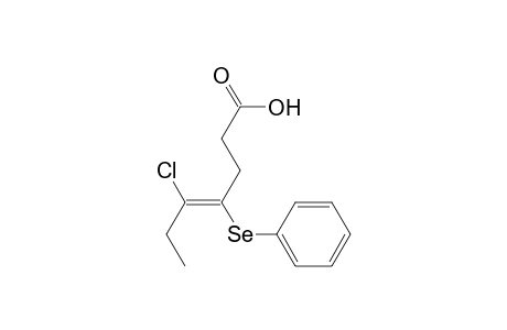 4-Heptenoic acid, 5-chloro-4-(phenylseleno)-, (E)-