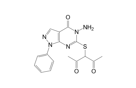3-[5-amino-4-oxo-1-phenyl-pyrazolo[3,4-d]pyrimidin-6-yl]thio-2,4-pentanedione