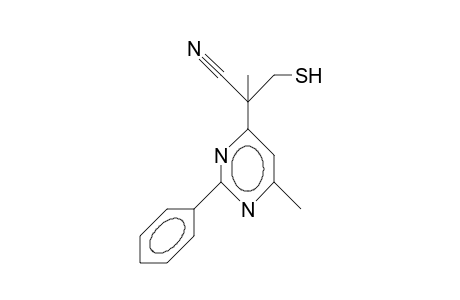 4-(1-Cyano-2-mercapto-1-methyl-ethyl)-6-methyl-2-phenyl-pyrimidine