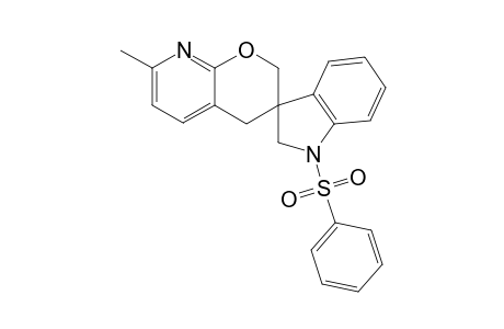 1'-(benzenesulfonyl)-7-methyl-spiro[2,4-dihydropyrano[2,3-b]pyridine-3,3'-indoline]