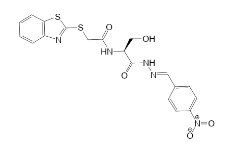 2-Benzothiazolylthioacetyl L-serinyl 4'-nitro-benzylidene hydrazone