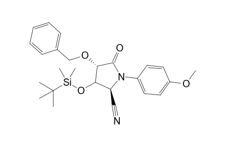 anti-5-Cyano-3-(benzyloxy)-4-tert-butyldimethylsiloxy-N-(p-methoxyphenyl)pyrrolidin-2-one