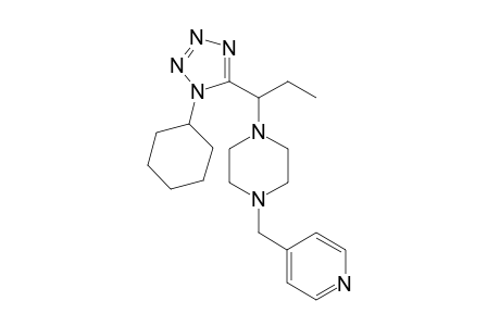 1-[1-(1-cyclohexyl-1,2,3,4-tetrazol-5-yl)propyl]-4-(pyridin-4-ylmethyl)piperazine