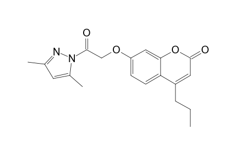 7-[2-(3,5-Dimethyl-1H-pyrazole-1-yl)-2-oxoethoxy]-4-propyl-2H-1-benzopyran-2-one