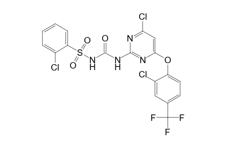 Benzenesulfonamide, 2-chloro-N-[[[4-chloro-6-[2-chloro-4-(trifluoromethyl)phenoxy]-2-pyrimidinyl]amino]carbonyl]-