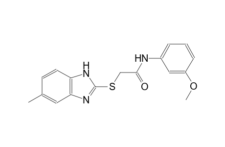 N-(3-methoxyphenyl)-2-[(5-methyl-1H-benzimidazol-2-yl)sulfanyl]acetamide