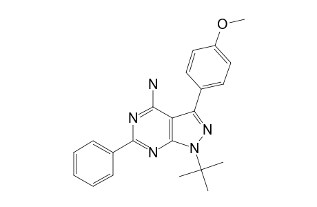 4-AMINO-1-TERT.-BUTYL-3-(PARA-METHOXYPHENYL)-6-PHENYLPYRAZOLO-[3,4-D]-PYRIMIDINE