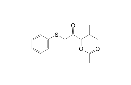 1-Isopropyl-2-oxo-3-(phenylsulfanyl)propyl acetate