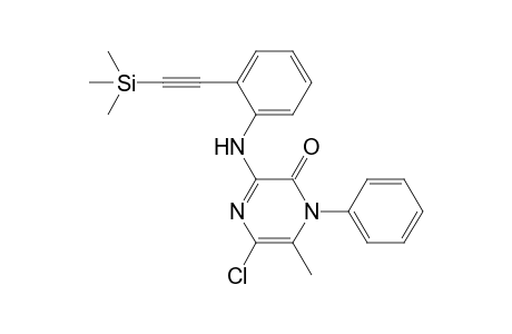 5-Chloranyl-6-methyl-1-phenyl-3-[[2-(2-trimethylsilylethynyl)phenyl]amino]pyrazin-2-one