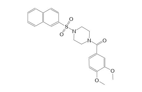 piperazine, 1-(3,4-dimethoxybenzoyl)-4-(2-naphthalenylsulfonyl)-