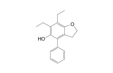 6,7-Diethyl-4-phenyl-2,3-dihydro-1-benzofuran-5-ol