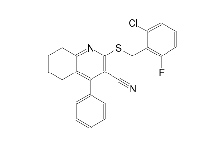 3-quinolinecarbonitrile, 2-[[(2-chloro-6-fluorophenyl)methyl]thio]-5,6,7,8-tetrahydro-4-phenyl-
