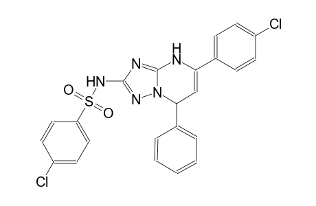 4-chloro-N-[5-(4-chlorophenyl)-7-phenyl-4,7-dihydro[1,2,4]triazolo[1,5-a]pyrimidin-2-yl]benzenesulfonamide