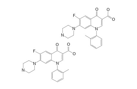 1-(2-METHYLPHENYL)-6-FLUORO-7-PIPERAZINYL-4-OXO-1,4-DIHYDRO-QUINOLINE-3-CARBOXYLIC-ACID