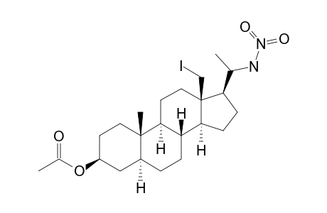 (20S)-18-Iodo-20-nitroamino-5a-pregnan-3b-yl acetate