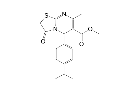 5H-thiazolo[3,2-a]pyrimidine-6-carboxylic acid, 2,3-dihydro-7-methyl-5-[4-(1-methylethyl)phenyl]-3-oxo-, methyl ester