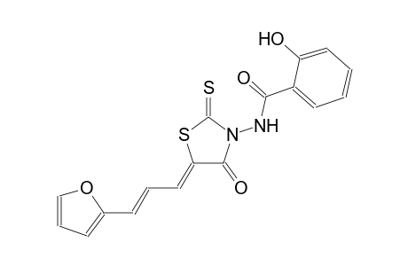 N-{(5Z)-5-[(2E)-3-(2-furyl)-2-propenylidene]-4-oxo-2-thioxo-1,3-thiazolidin-3-yl}-2-hydroxybenzamide