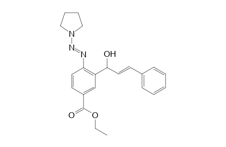 Ethyl 3-((E)-1-hydroxy-3-phenylallyl)-4-((E)-pyrrolidin-1-yldiazenyl)benzoate