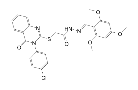 2-{[3-(4-chlorophenyl)-4-oxo-3,4-dihydro-2-quinazolinyl]sulfanyl}-N'-[(E)-(2,4,6-trimethoxyphenyl)methylidene]acetohydrazide