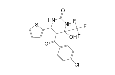 2(1H)-pyrimidinone, 5-(4-chlorobenzoyl)tetrahydro-4-hydroxy-6-(2-thienyl)-4-(trifluoromethyl)-