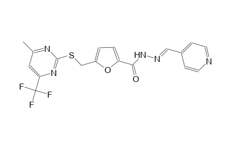 5-({[4-methyl-6-(trifluoromethyl)-2-pyrimidinyl]sulfanyl}methyl)-N'-[(E)-4-pyridinylmethylidene]-2-furohydrazide
