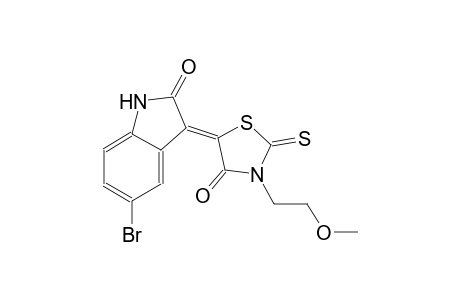 (3Z)-5-bromo-3-[3-(2-methoxyethyl)-4-oxo-2-thioxo-1,3-thiazolidin-5-ylidene]-1,3-dihydro-2H-indol-2-one