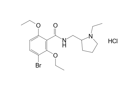 3-bromo-2,6-diethoxy-N-[(1-ethyl-2-pyrrolidinyl)methyl]benzamide, monohydrochloride