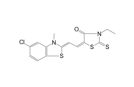 (5E)-5-[(2Z)-2-(5-chloro-3-methyl-1,3-benzothiazol-2(3H)-ylidene)ethylidene]-3-ethyl-2-thioxo-1,3-thiazolidin-4-one