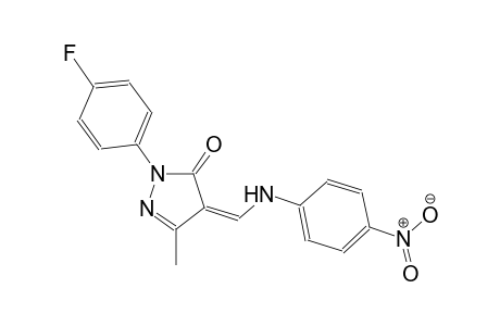 (4Z)-2-(4-fluorophenyl)-5-methyl-4-[(4-nitroanilino)methylene]-2,4-dihydro-3H-pyrazol-3-one