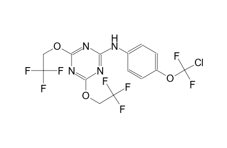 N-[4-[chloranyl-bis(fluoranyl)methoxy]phenyl]-4,6-bis[2,2,2-tris(fluoranyl)ethoxy]-1,3,5-triazin-2-amine