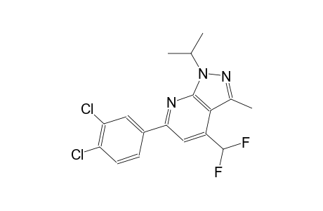 1H-pyrazolo[3,4-b]pyridine, 6-(3,4-dichlorophenyl)-4-(difluoromethyl)-3-methyl-1-(1-methylethyl)-