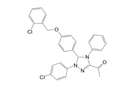 1-[2-(4-chlorophenyl)-3-[4-[(2-chlorophenyl)methoxy]phenyl]-4-phenyl-3H-1,2,4-triazol-5-yl]ethanone