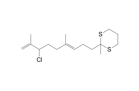 2-[(3E)-7-chloranyl-4,8-dimethyl-nona-3,8-dienyl]-2-methyl-1,3-dithiane