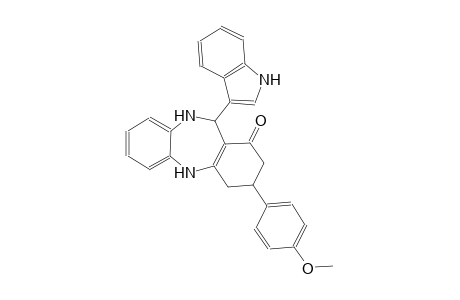 11-(1H-indol-3-yl)-3-(4-methoxyphenyl)-2,3,4,5,10,11-hexahydro-1H-dibenzo[b,e][1,4]diazepin-1-one