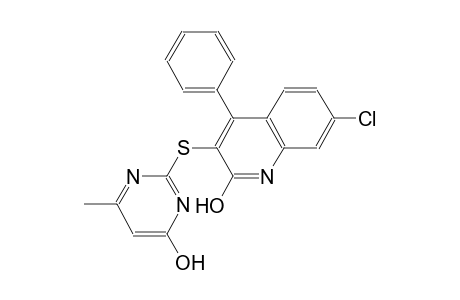 7-chloro-3-[(4-hydroxy-6-methyl-2-pyrimidinyl)sulfanyl]-4-phenyl-2-quinolinol