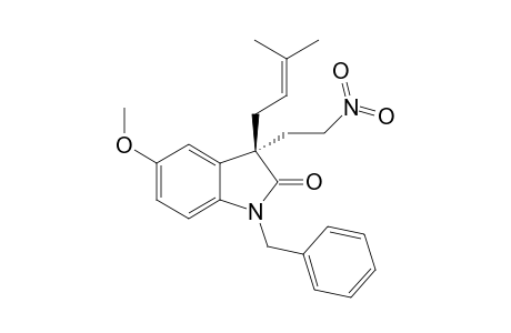 (S)-1-Benzyl-3-(3-methylbut-2-enyl)-5-methoxy-3-(2-nitroethyl)-2-oxindole