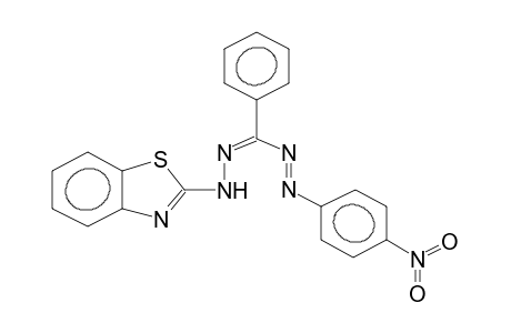 1-(PARA-NITROPHENYL)-3-PHENYL-5-(2-BENZOTHIAZOLYL)-(1,2-E),(3,4-Z)-FORMAZANE