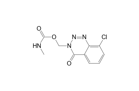 1,2,3-Benzotriazin-4(3H)-one, 8-chloro-3-(hydroxymethyl)-, methylcarbamate (ester)