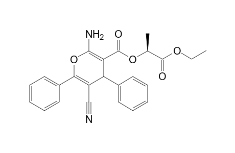 2-Amino-5-cyano-3-[(1'S)-ethoxycarbonylethoxycarbonyl]-4,6-diphenyl-4H-pyran