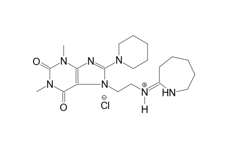 1H-purine-7-ethanaminium, N-[(2E)-hexahydro-2H-azepin-2-ylidene]-2,3,6,7-tetrahydro-1,3-dimethyl-2,6-dioxo-8-(1-piperidinyl)-, chloride