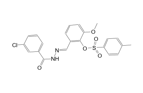 2-{(E)-[(3-chlorobenzoyl)hydrazono]methyl}-6-methoxyphenyl 4-methylbenzenesulfonate