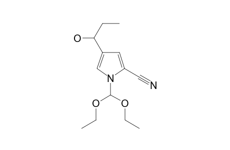 1-(diethoxymethyl)-4-(1-hydroxypropyl)pyrrole-2-carbonitrile