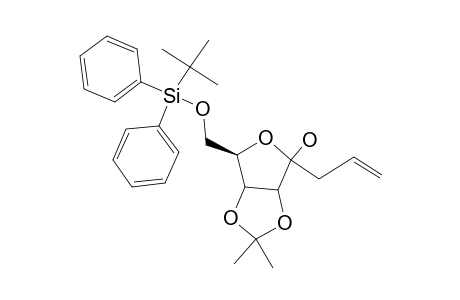 8-O-(TERT.-BUTYLDIPHENYLSILYL)-1,2,3-TRIDEOXY-5,6-O-ISOPROPYLIDENE-ALPHA-D-RIBO-OCT-1-EN-4-ULOFURANOSE