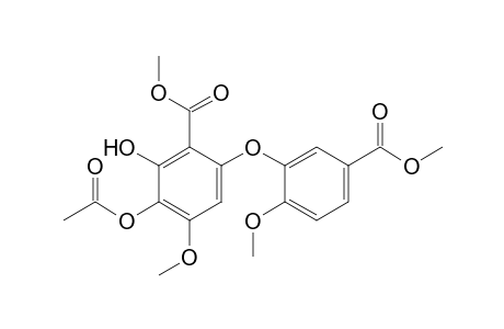Methyl 4-methoxy-3-(2-methoxycarbonyl-3-hydroxy-4-acetoxy-5-methoxyphenyloxy)benzoate