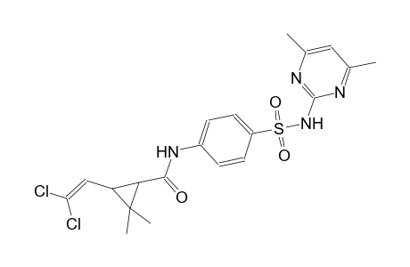 cyclopropanecarboxamide, 3-(2,2-dichloroethenyl)-N-[4-[[(4,6-dimethyl-2-pyrimidinyl)amino]sulfonyl]phenyl]-2,2-dimethyl-