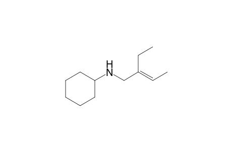 N-Cyclohexyl-N-(2-ethyl-2-butenyl)amine