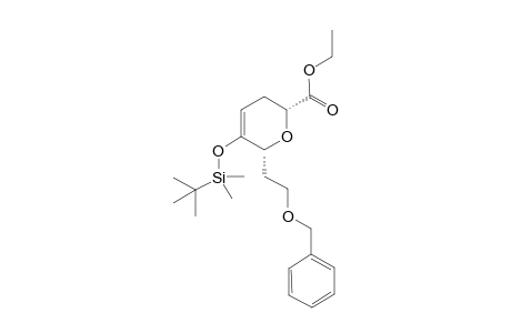 (2R,6R)-3-(tert-Butyldimethylsilyl)oxy-2-(2-benzyloxyethyl)-6-ethoxycarbonyl-5,6-dihydro-2H-pyran