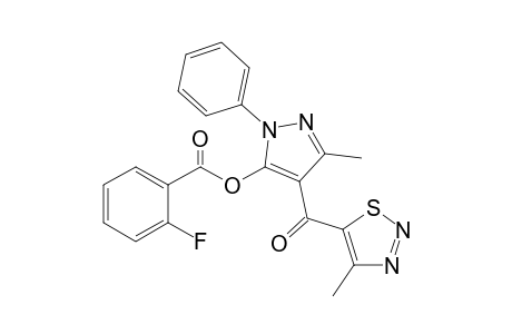 4-Methyl-5-[(1-phenyl-3-methyl-5-(2-fluorophenylcarbonyloxy)pyrazol-4-yl)carbonyl]-1,2,3-thiadiazole