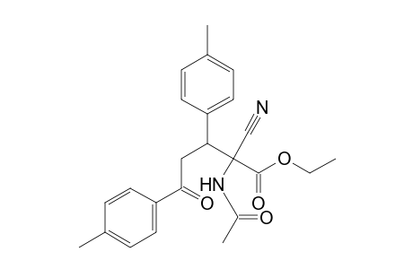 Ethyl 2-acetylamino-2-cyano-3-(4-methylphenyl)-5-oxo-5-(4-methylphenyl)pentanoate
