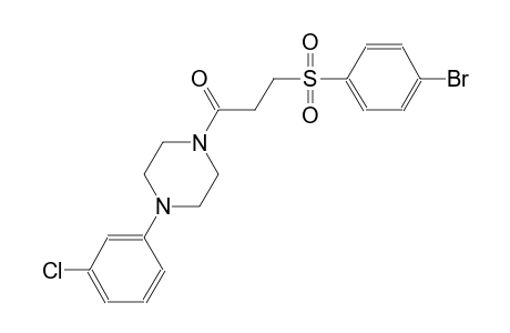 piperazine, 1-[3-[(4-bromophenyl)sulfonyl]-1-oxopropyl]-4-(3-chlorophenyl)-